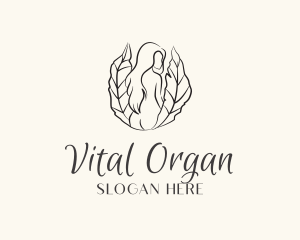 Organic Nude Woman Spa logo design