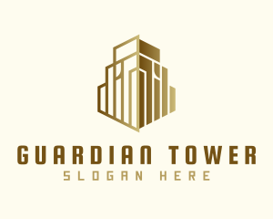 Golden Residential Tower logo design