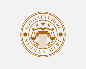Notary - Courthouse Law Attorney logo design