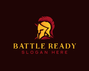 Spartan Warrior Helmet logo design