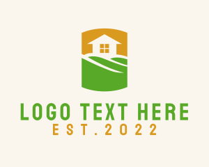 Lawn - Landscaping House Garden logo design