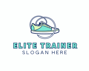 Sneakers Activewear Shoe logo design