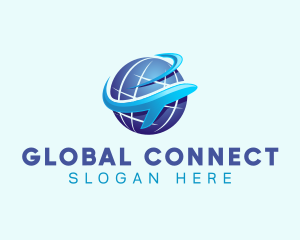 International - Travel Airline Globe logo design