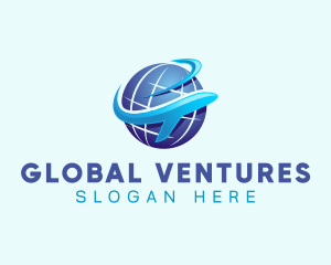 World - Travel Airline Globe logo design