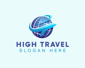 Travel Airline Globe logo design