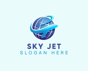 Airline - Travel Airline Globe logo design