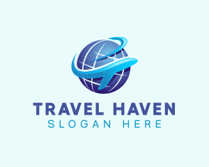 Tourist - Travel Airline Globe logo design