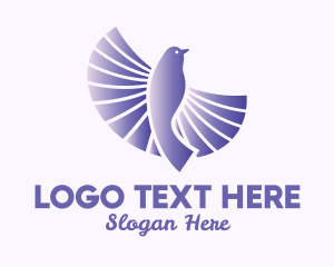 Purple Bird - Violet Gradient Bird logo design