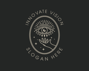 Visionary - Mystical Eye Hand logo design