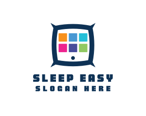 Pillow App TV logo design