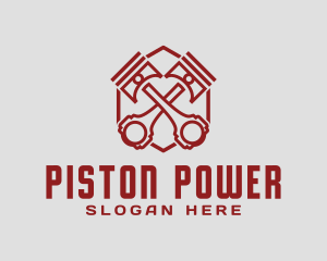 Piston - Piston Mechanic Garage logo design