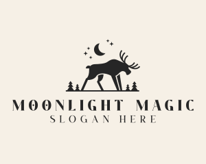 Midnight - Wild Moose Animal logo design