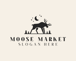 Moose - Wild Moose Animal logo design
