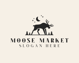 Wild Moose Animal logo design