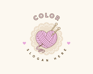 Crafty Heart Knitting Logo