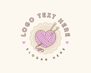 Crafty Heart Knitting Logo