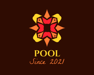 Spa - Festive Poinsettia Lantern logo design