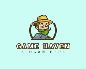 Guy - Lawn Gardener Farmer logo design