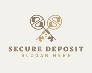 Secure House Key logo design