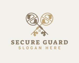 Secure House Key logo design