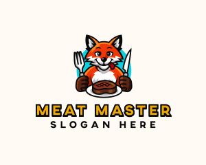 Fox Meat Steak  logo design