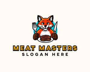 Fox Meat Steak  logo design