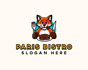 Fox Meat Steak  logo design