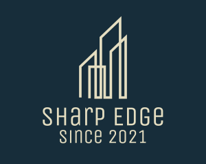 Pointy Skyscrapers Real Estate logo design