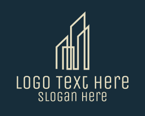 Pointy Skyscrapers Real Estate Logo
