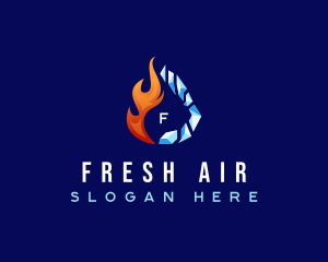 Hot Cold Thermal Ventilation logo design