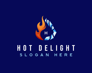 Hot Cold Thermal Ventilation logo design