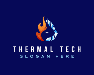 Hot Cold Thermal Ventilation logo design