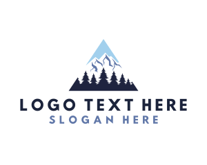 Traveler - Triangle Mountain Summit logo design