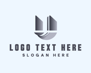 Interior Design - Contractor Builder Letter U logo design