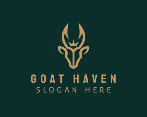 Golden Crown Goat logo design