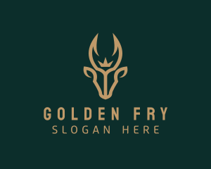 Golden Crown Goat logo design