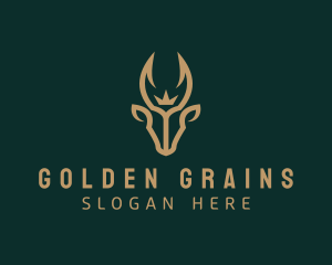 Golden Crown Goat logo design