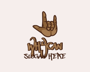 Hiphop Hand Symbol Logo