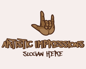 Hiphop Hand Symbol logo design