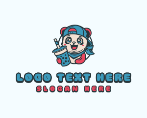 Boba - Panda Boba Drink logo design