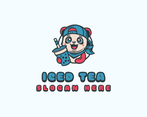 Panda Boba Drink logo design