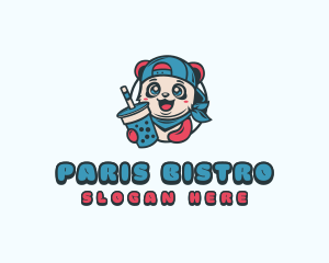 Panda Boba Drink logo design