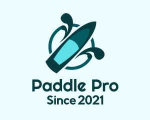 Paddle - Kayak Water Wave logo design