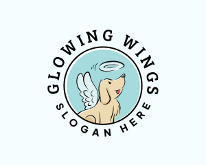 Dog Wings Halo logo design