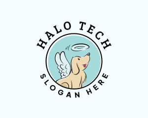 Dog Wings Halo logo design