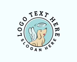 Veterinary - Dog Wings Halo logo design