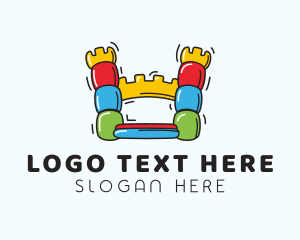 Kindergarten - Kids Castle Playground logo design