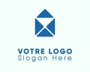 Blue Mail Envelope Logo