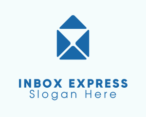 Email - Blue Mail Envelope logo design