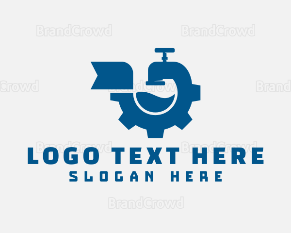 Gear Faucet Plumbing Logo